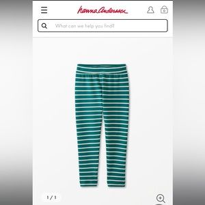 NWT Hanna Andersson striped french terry legging, 5T/110